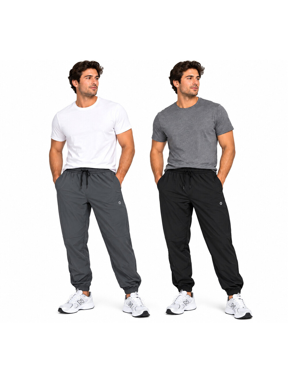RBX Mens Medium Woven Jogger Pants Black Charcoal 2 Pair Bundle NWT